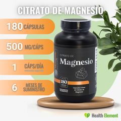 Citrato de Magnesio 180 caps - MOMOSIE