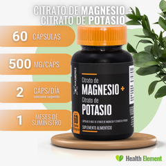 Citrato de Magnesio + Potasio 60 Cápsulas - KUKAMONGA