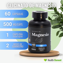 Glicinato de Magnesio 60 caps - MOMOSIE