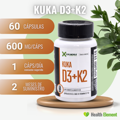 Kuka D3+K2 60 cápsulas - KUKAMONGA