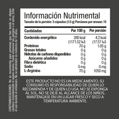 L-Arginina 60 Cápsulas