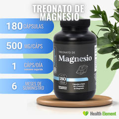 Treonato De Magnesio 180 Cápsulas