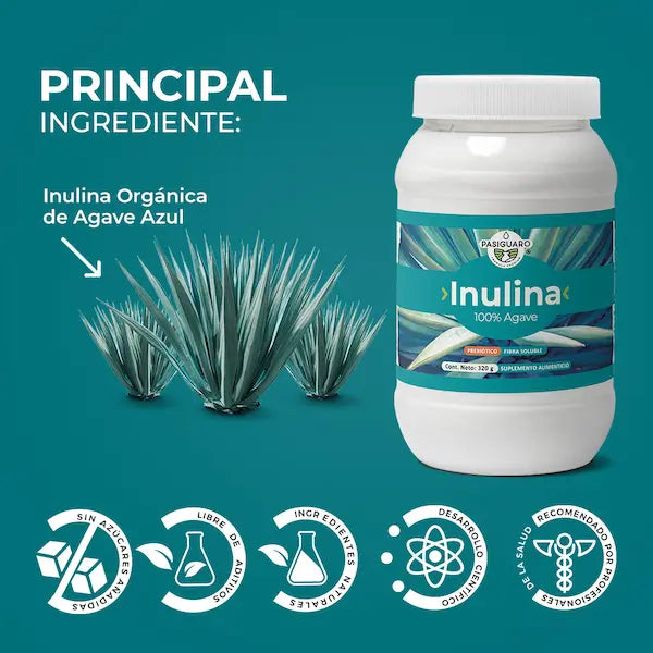 INULINA BOLSA 1 KILO 100% AGAVE AZUL 1 kg. Pasiguaro®