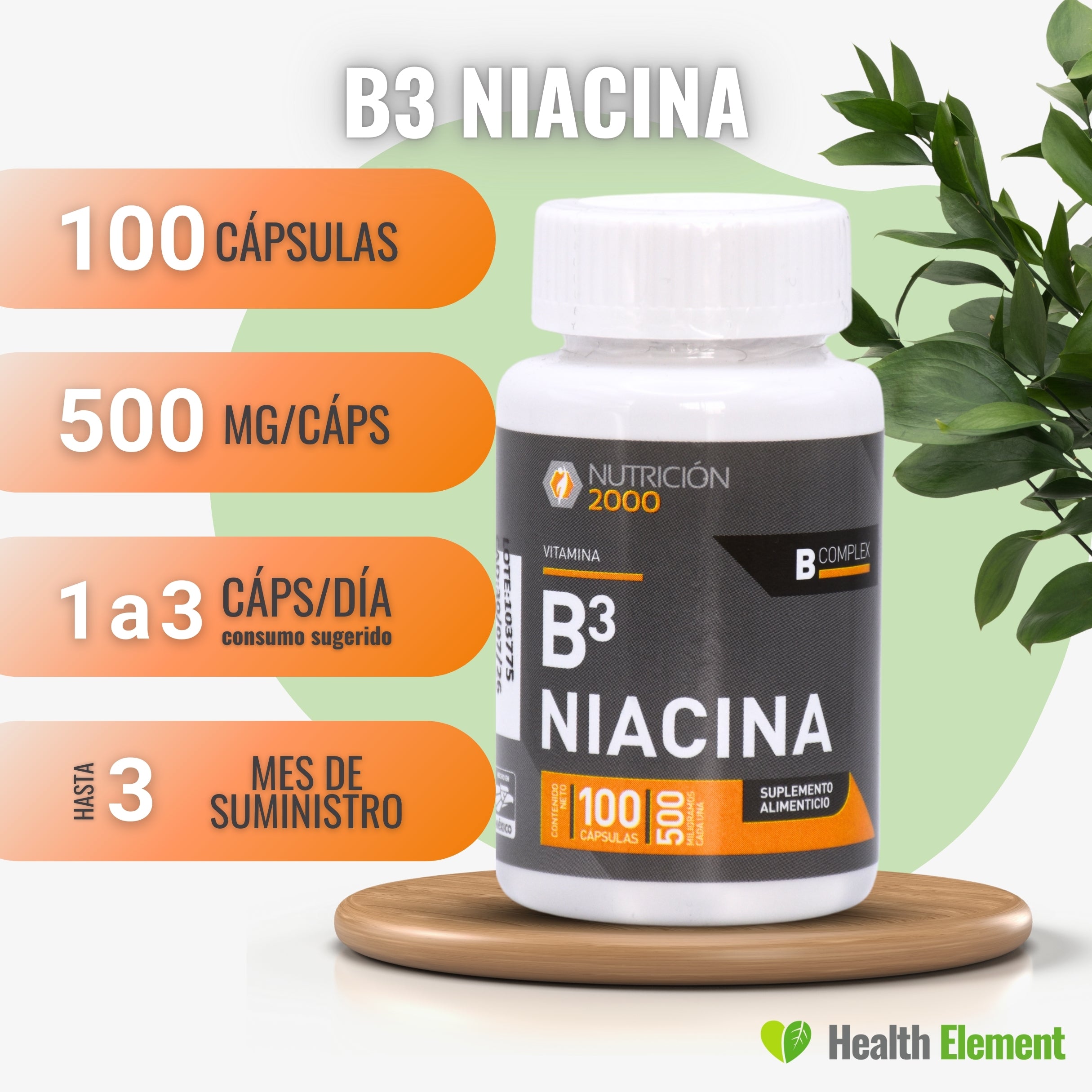 Vitamina B3 Niacina - NUTRICION 2000