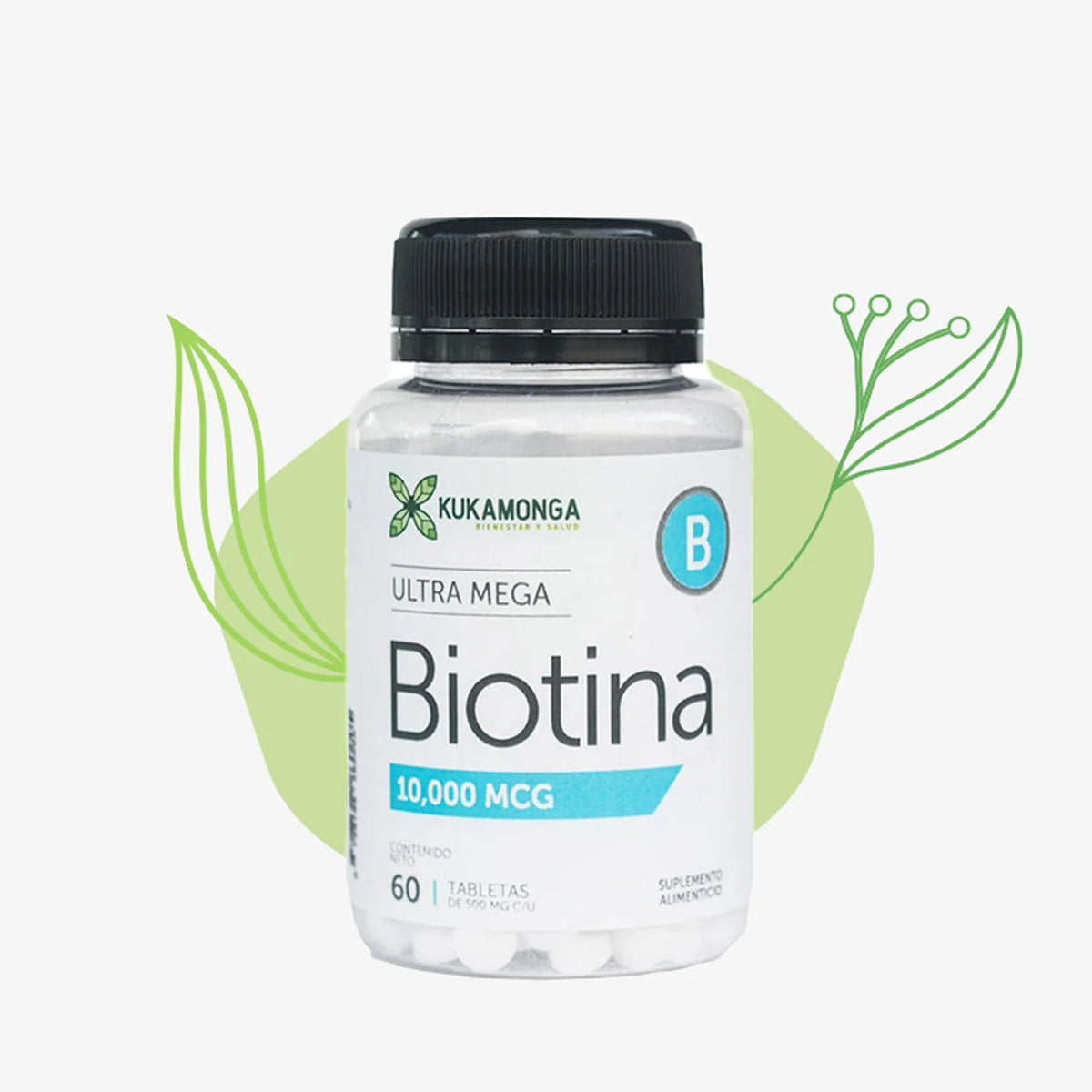 Biotina 1000MCG - 60 capsulas - KUKAMONGA