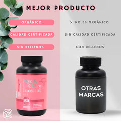 Inositol Capsulas 40:1 | Myo Y D-chiro Inositol Puro | 180 Cápsulas | 2400 Mg Por Porción