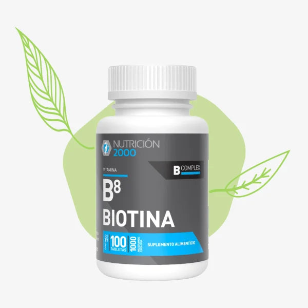 Biotina B8 Vitamina 100 Tabletas 1000 mg Nutrición 2000