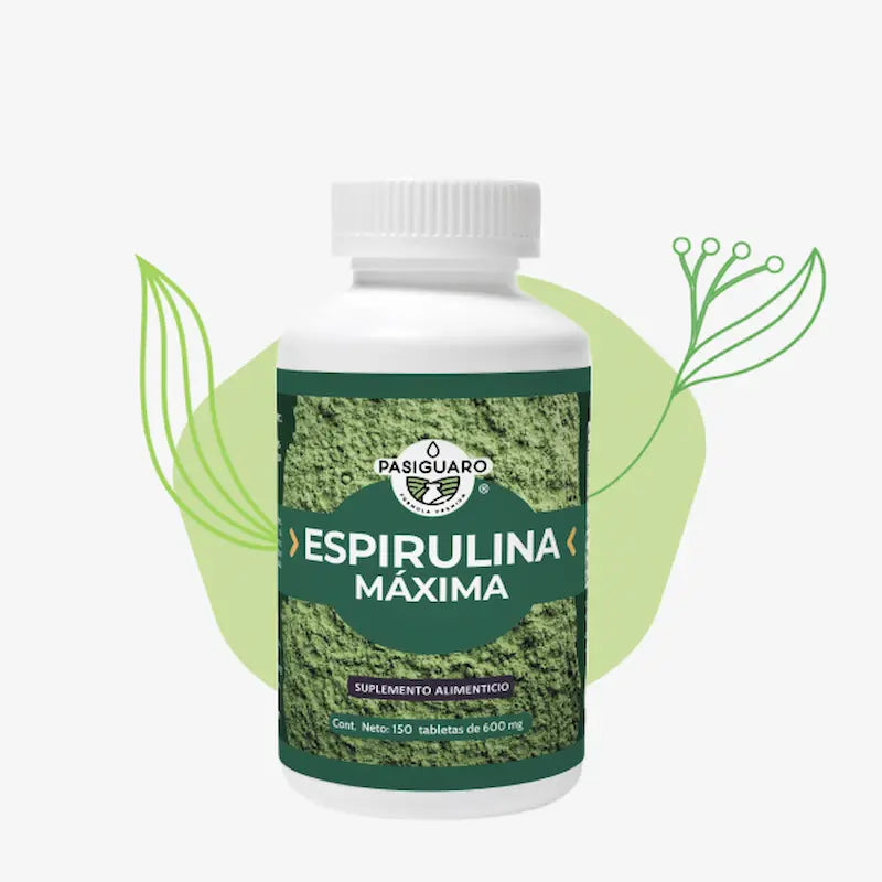 ESPIRULINA 150 tabletas de 600 mg. Pasiguaro®