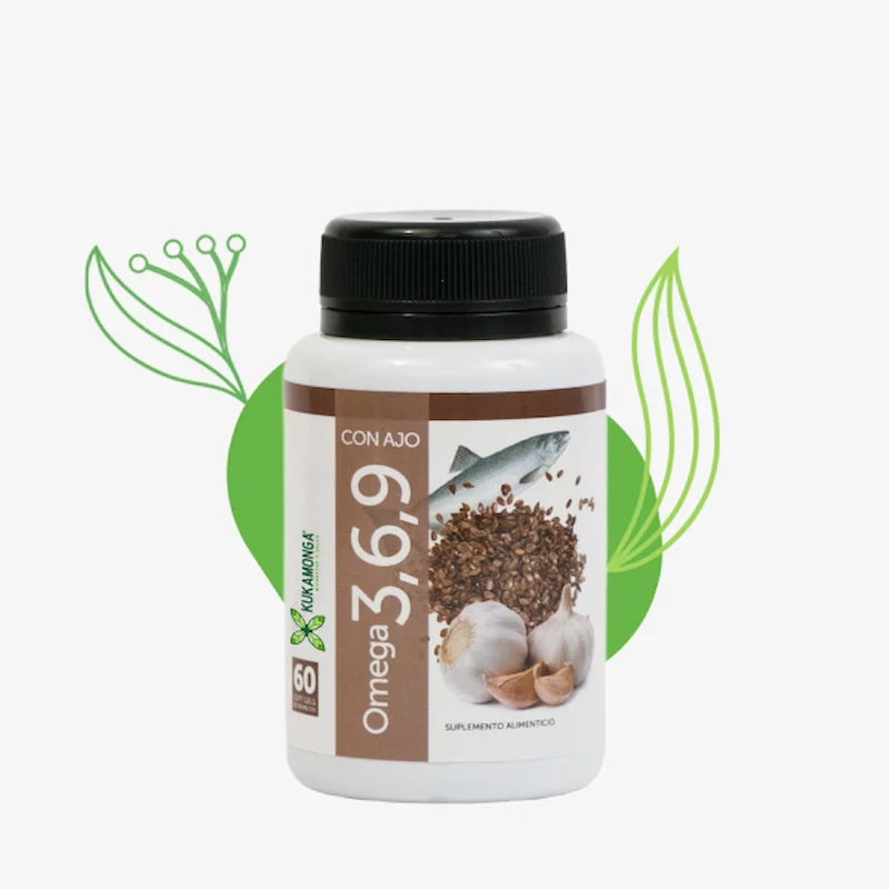 Omega 3-6-9 Con Ajo 60 Cápsulas Kukamonga