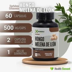 Hongo Melena de Leon 60 cápsulas - KUKAMONGA