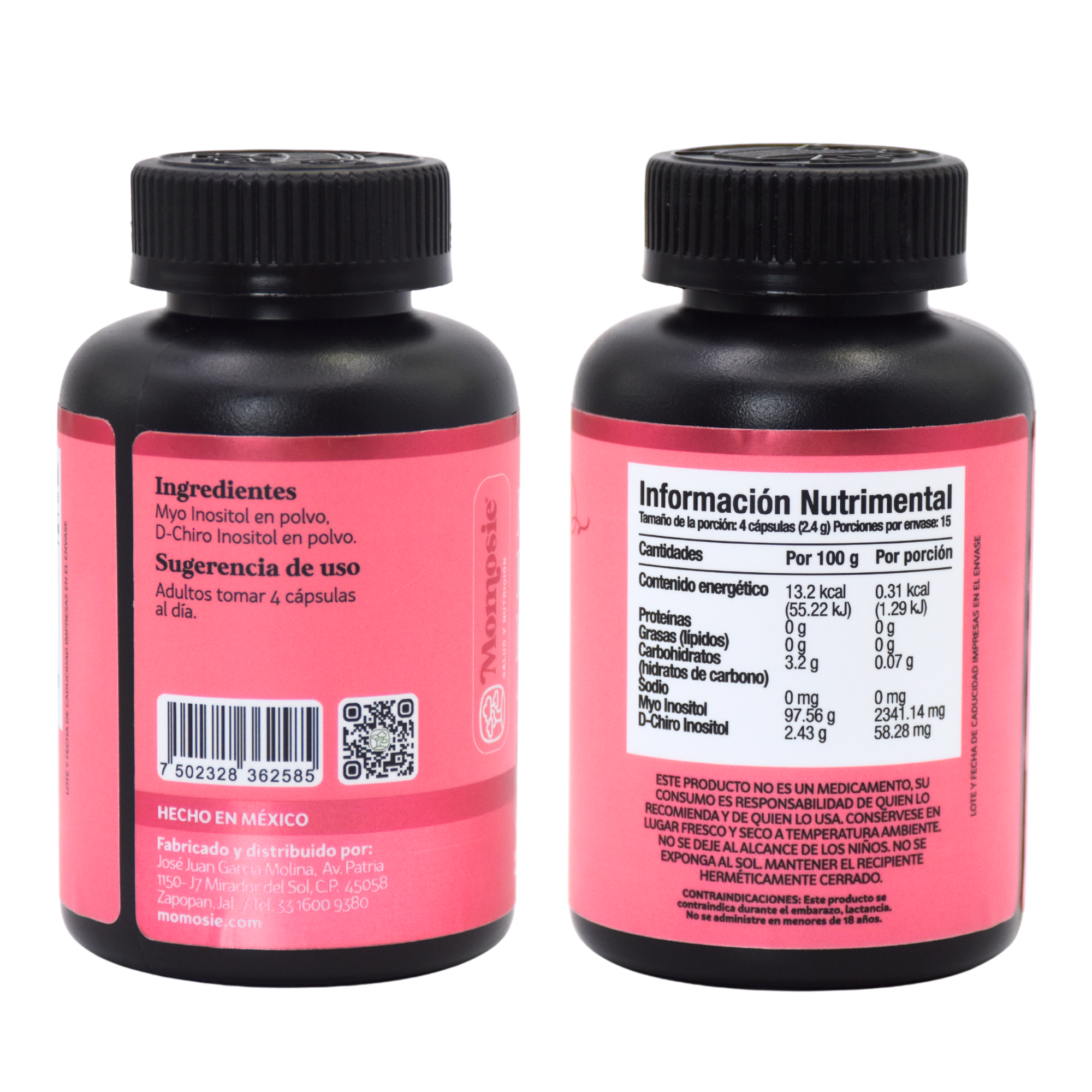 Inositol Capsulas 40:1 | Myo Y D-chiro Inositol Puro | 60 Cápsulas | 2400 Mg Por Porción