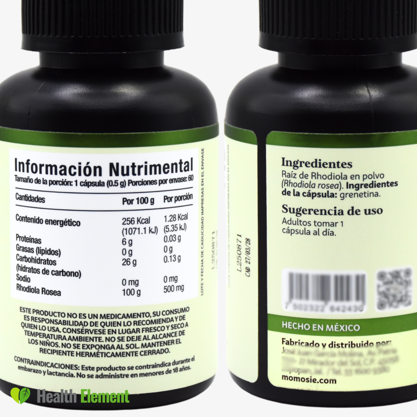 Rhodiola Rosea Premium Pura 60 Cápsulas De 500 Mg Dura 2 Meses | Momosie