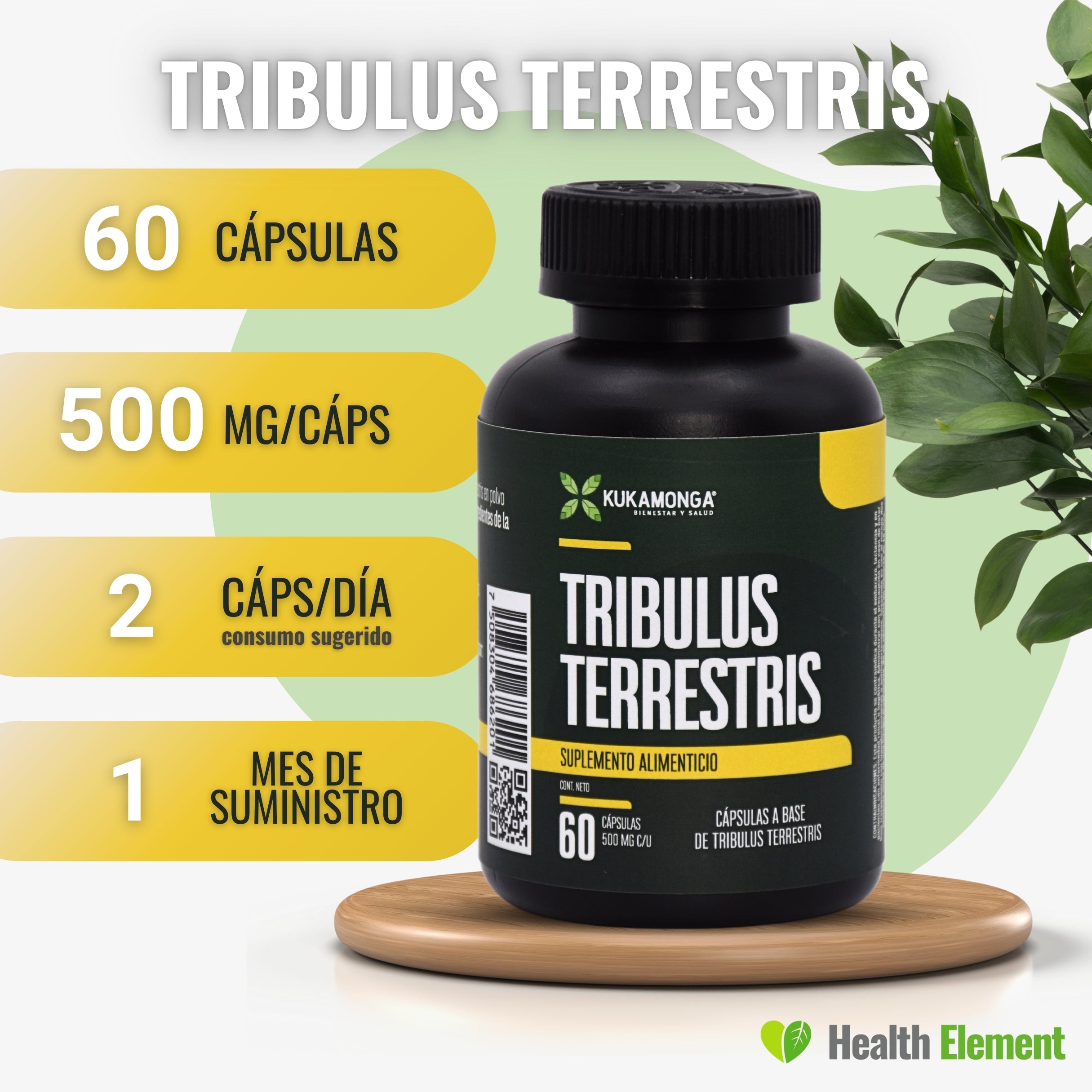 Tribulus Terrestris 60 Cápsulas - Kukamonga