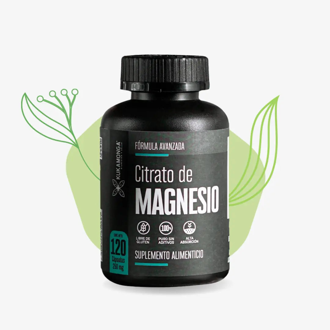 Citrato de magnesio 120 cápsulas - Kukamonga