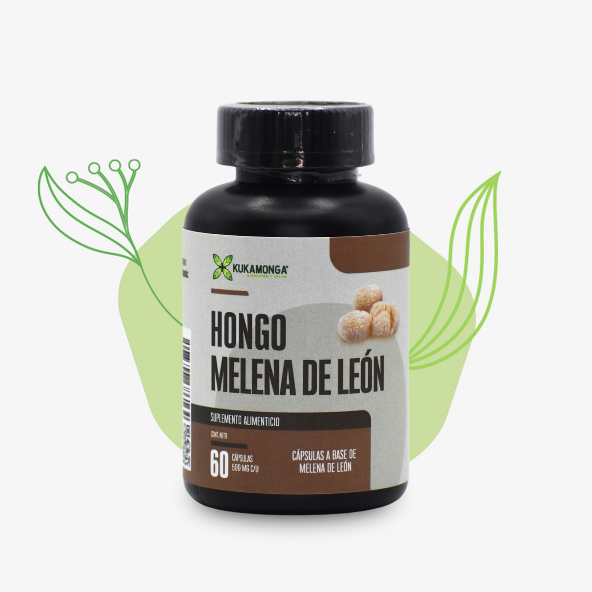 Hongo Melena de Leon 60 cápsulas - KUKAMONGA