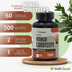 Hongo Cordyceps 60 cápsulas - KUKAMONGA