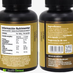 Shilajit Complex + Tribulus Terrestis + Tongkat Ali | Shilajit 100% Puro 60 Cápsulas