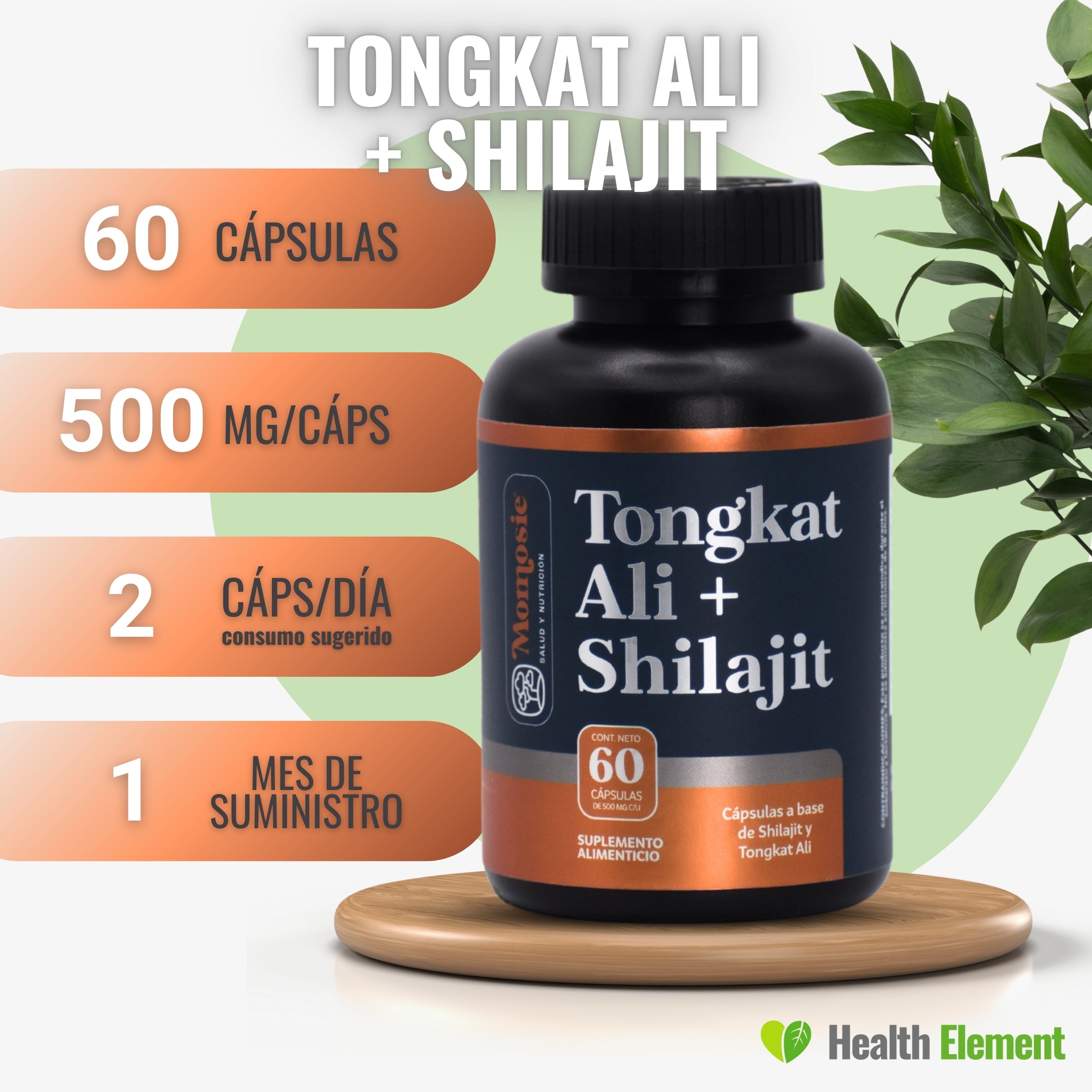 Tgkt A + Shilajit 60 cápsulas - MOMOSIE