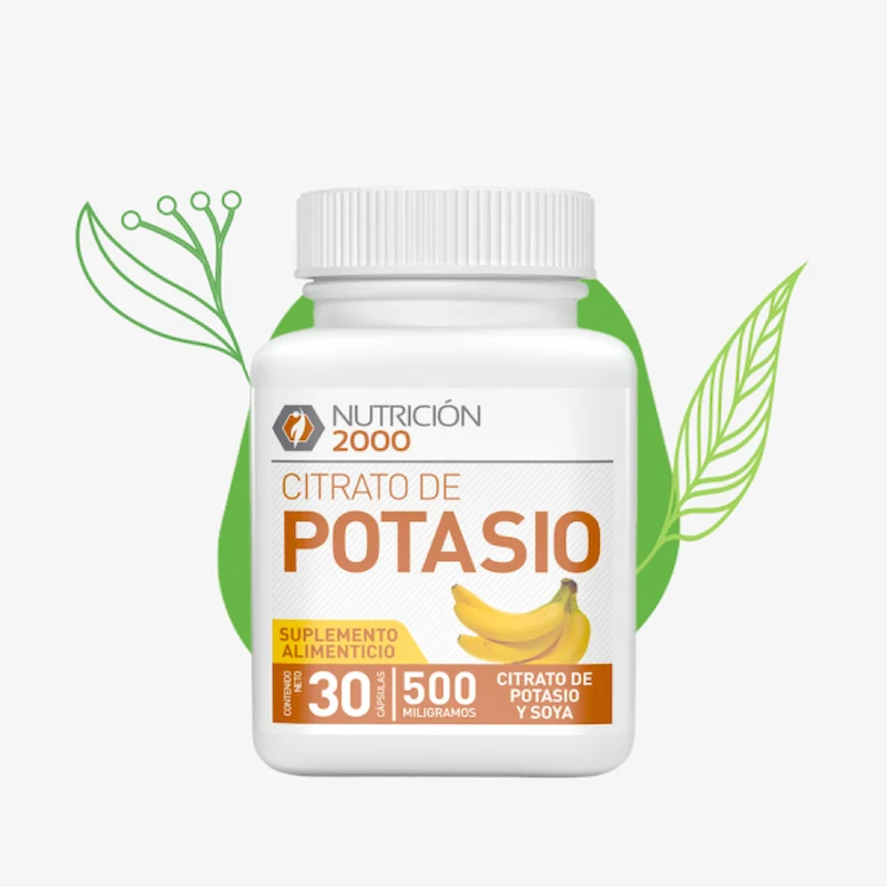 Citrato de Potasio 30 Cápsulas 500 mg Nutrición 2000 - La Panza es Primero