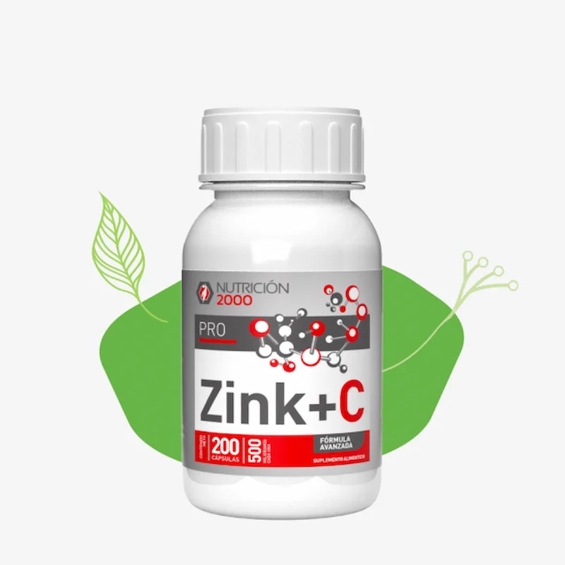 PRO Zink + C 200 Cápsulas 500 mg Nutrición 2000