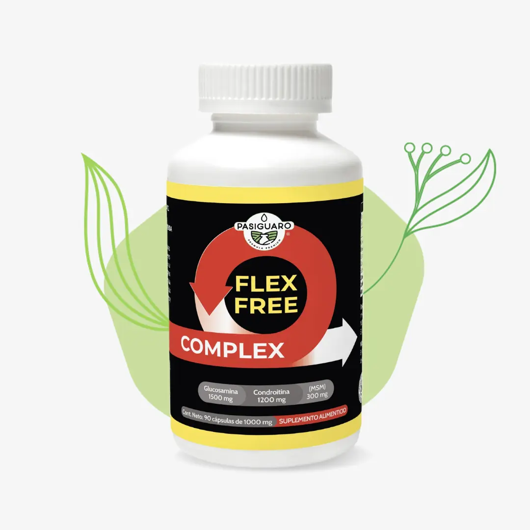 FLEX FREE COMPLEX 90 cápsulas de 1000 mg. Pasiguaro®